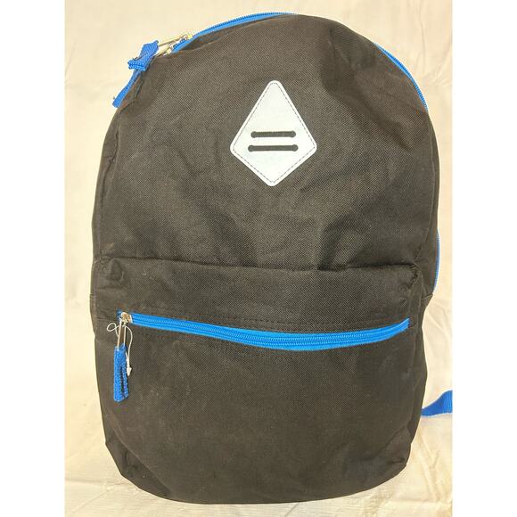Black Blue Backpack GUC 12x18x5" - Picture 1 of 5